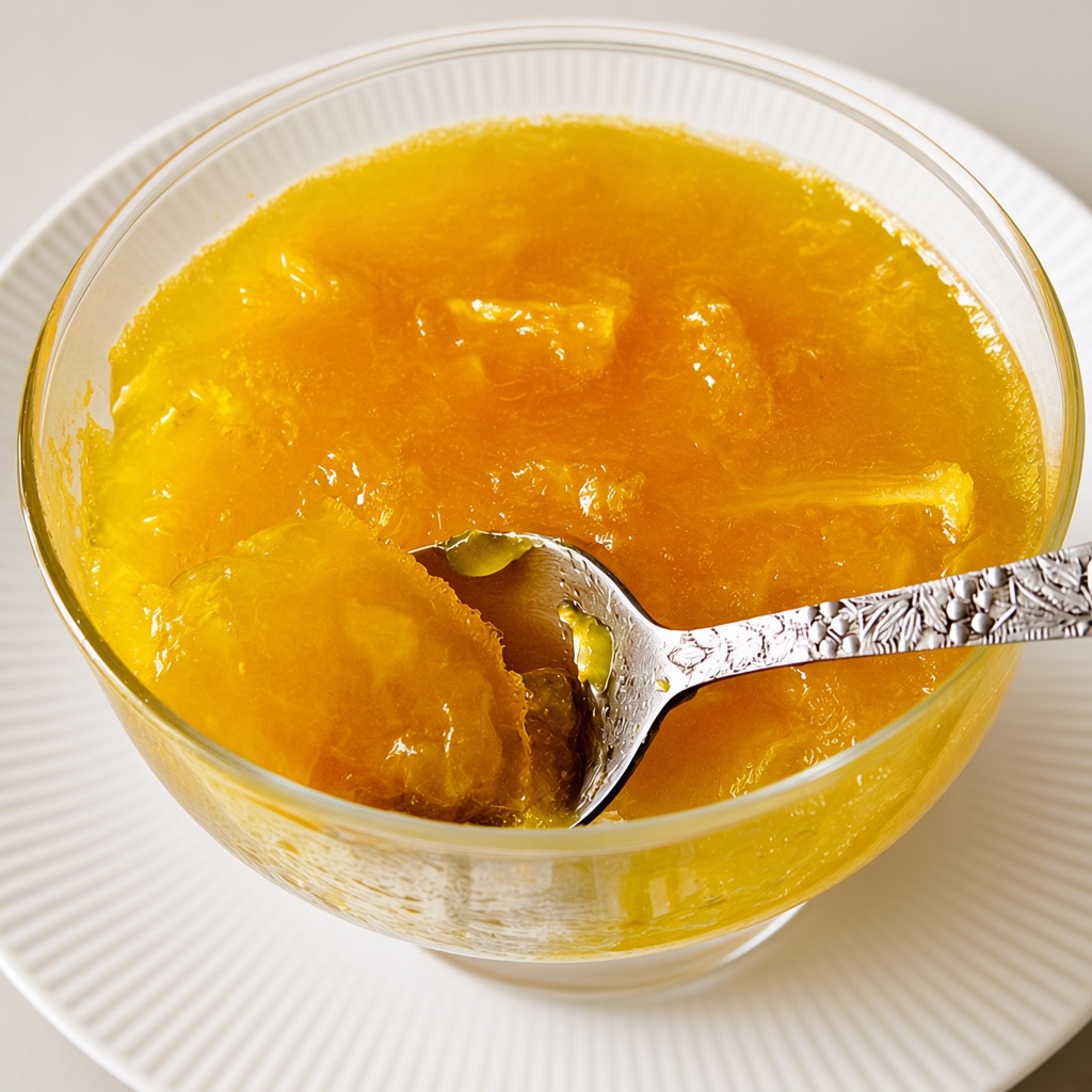 Gel di pectina, liscio, ancora senza olio.